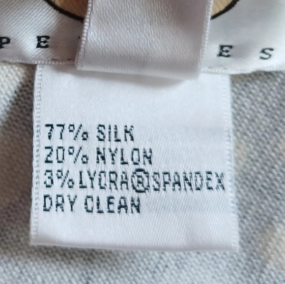 Talbots Silk Blend Dotted Swirl Sweater Business Casual PETITE L - Picture 7 of 7